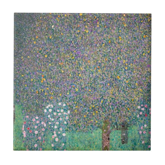 Gustav Klimt - Rosebushes debaixo das Árvores (Frente)