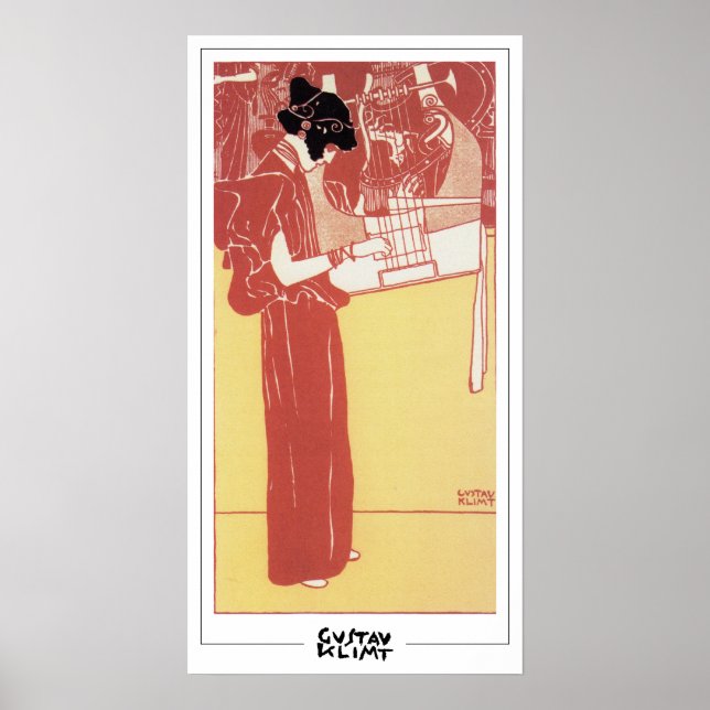 Gustav Klimt Zedign Art Poster nº 48 (Frente)