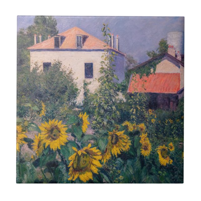 Gustave Caillebotte - Girassóis, Jardim (Frente)