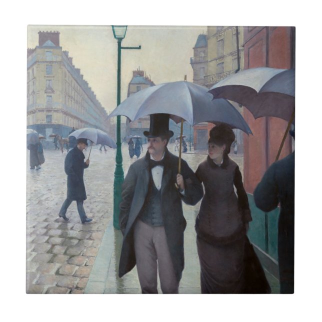 Gustave Caillebotte - Rua de Paris; Dia Chuvoso (Frente)