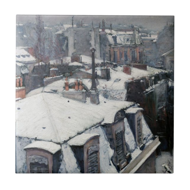 Gustave Caillebotte - Telhados na neve (Frente)