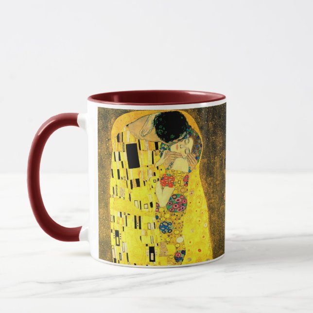 Gustavo Klimt - a caneca 2 do beijo (Esquerda)