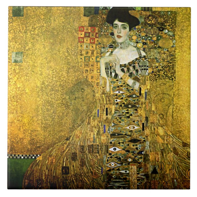 Gustavo Klimt a senhora dourada Cerâmica (Frente)