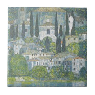 Gustavo Klimt - igreja no trabalho de arte de