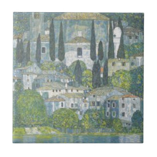 Gustavo Klimt - igreja no trabalho de arte de