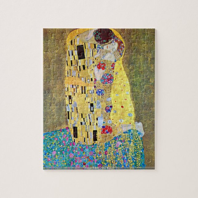 Gustavo Klimt - o quebra-cabeça do beijo 2 (Vertical)