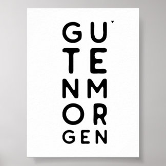 Guten Morgen - minimalistic typography poster