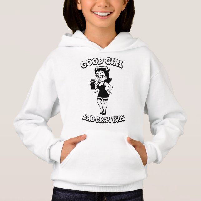 Gwosts Kid's "Good Girl Bad Cravings" Hoodie (Frente)