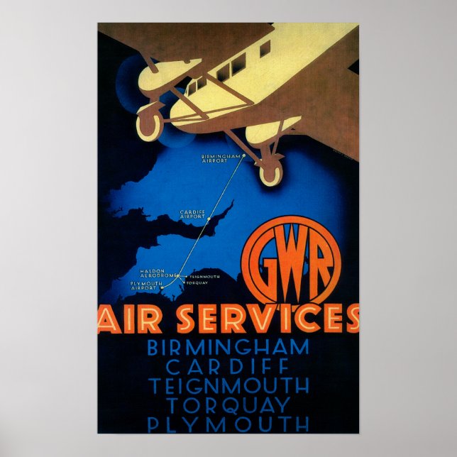 GWR Air Services Vintage Poster Europe (Frente)