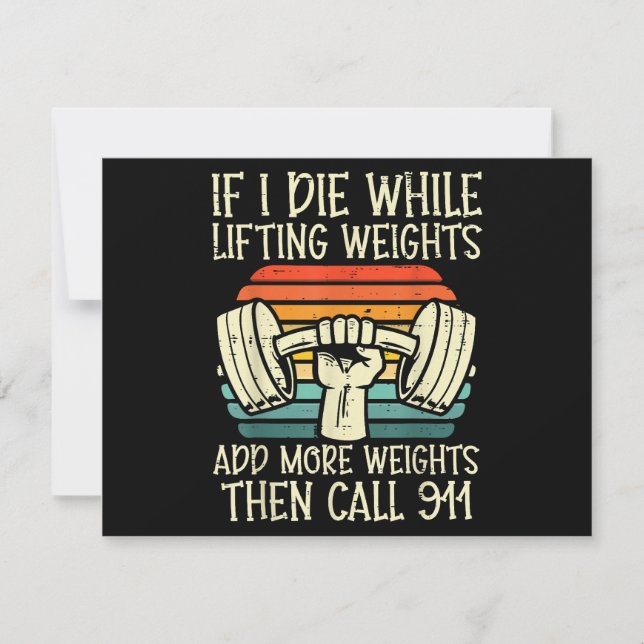 Gym Se Eu Morrer Levantando Pesos Engraçados Malha (Frente)