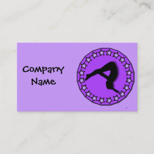 Gymnast em cartões dos ess do businpurple