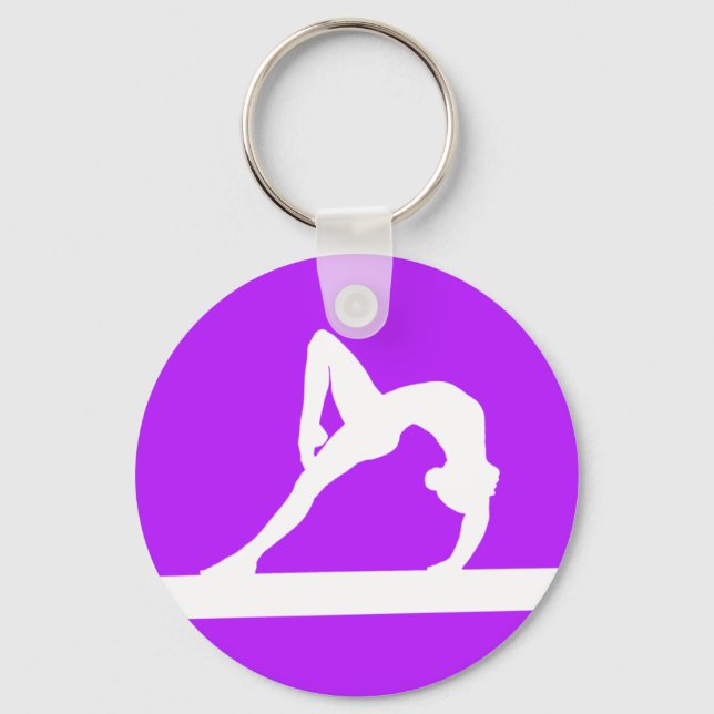 Gymnast Silhouette Chaveiro Purple (Frente)