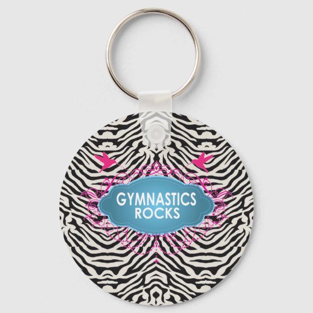 Gymnastic Fogks Rosa ZEBRA Chaveiro (Frente)
