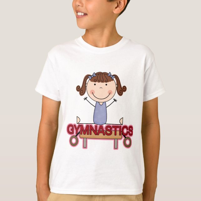 GYMNASTICS - Brunette Girl divide Camisetas e pres (Frente)