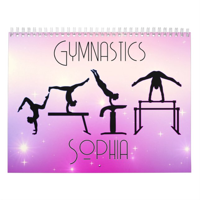 Gymnastics Calendário Pink Purple Ombre (Capa)