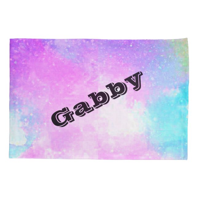 Gymnastics Crosswords Holograma Pillowcase com Nom (Verso)