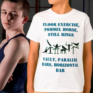 Gymnastics Eventos de Camiseta com o nome dele no 
