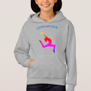 Gymnastics Hoodie Leap Rainbow com Nome