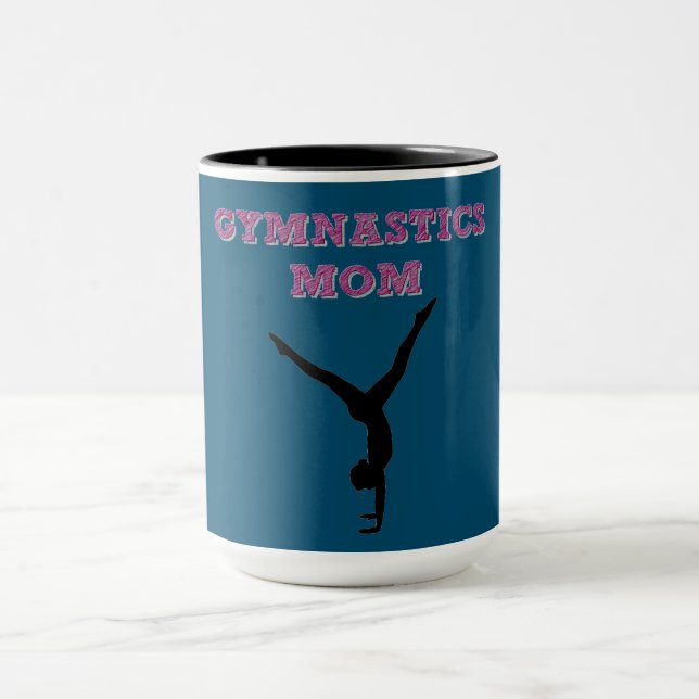 GYMNASTICS MOM caneca de café. (Centro)