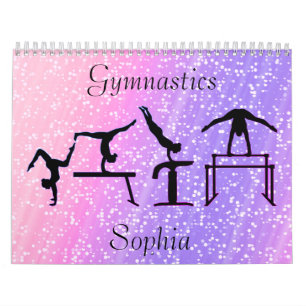 Gymnastics Pastel Pink e Purple Calendário