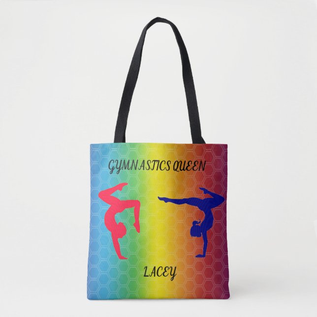 "GYMNASTICS RAINHA" TOTE BAG, NOME PERSONALIZADO. (Frente)