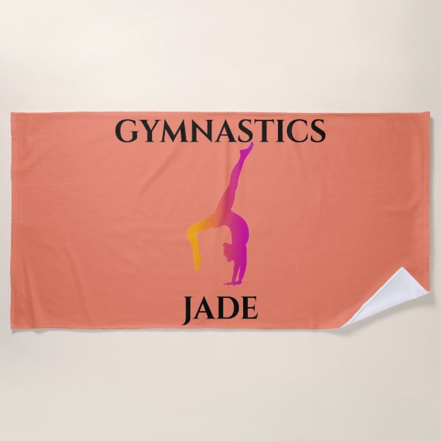 "GYMNASTICS" toalha de praia. (Frente)