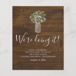 Gypsophila Mason Jar Casamento Russo do Orçamento