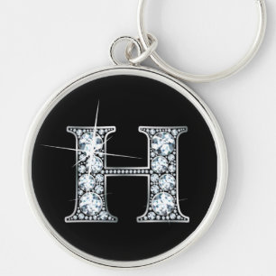 "H" Diamond Bling Chaveiro