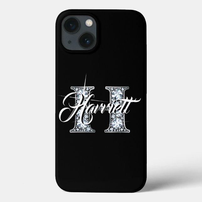 H Faux Diamond Bling Monograma (Verso)