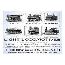 H K Porter & Co. Locomotivas de Luz Poster