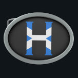 H Monograma sobreposto à Scottish Flag bcnt<br><div class="desc">H Monograma sobreposto no Scottish Flag Belt Buckle Design © Trinkets e coisas 2017 - AHP Design. Todos os Direitos Reservados. 030417</div>