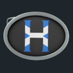 H Monograma sobreposto à Scottish Flag bcnt<br><div class="desc">H Monograma sobreposto no Scottish Flag Belt Buckle Design © Trinkets e coisas 2017 - AHP Design. Todos os Direitos Reservados. 030417</div>