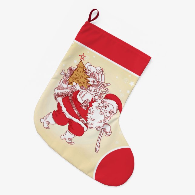 Ha Ha Feliz Natal Meia de Natal Grande (Frente (Pendurada))