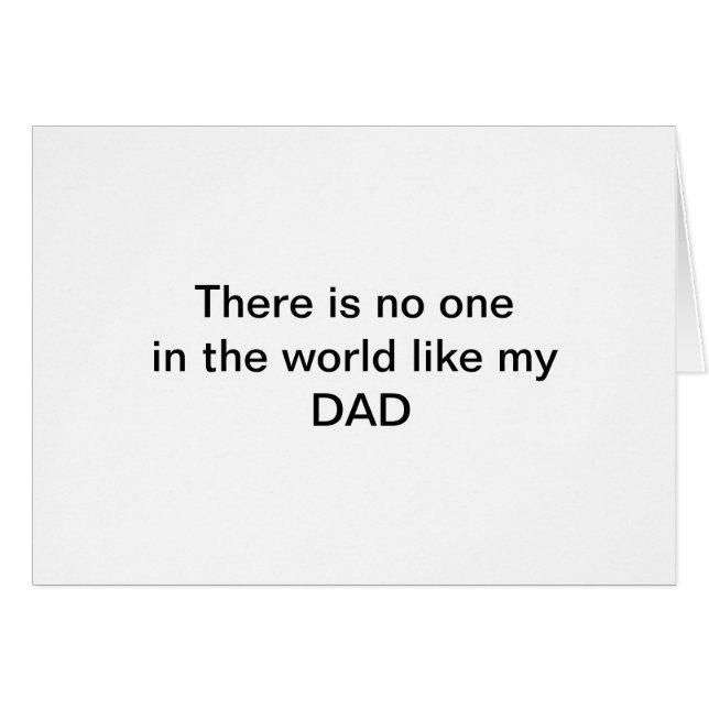 Há ninguém no mundo como meu cartão do PAI (Frente Horizontal)