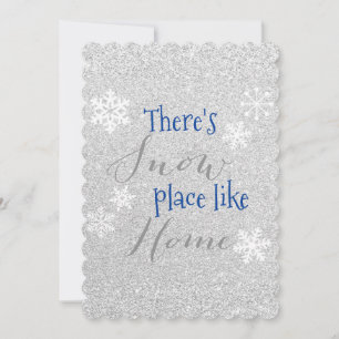 Há SNOW Place como Home Winter Snowflake Card