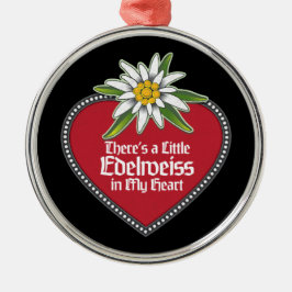 Há um pequeno Edelweiss no meu ornamento cardíaco