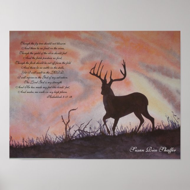 Habakkuk 3:17-19, Poster (Frente)