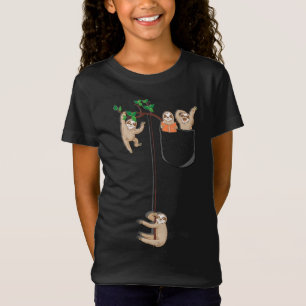 Habitat Feliz da Família Sloth de Camisas T em Poc