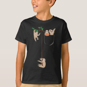 Habitat Feliz da Família Sloth de Camisas T em Poc