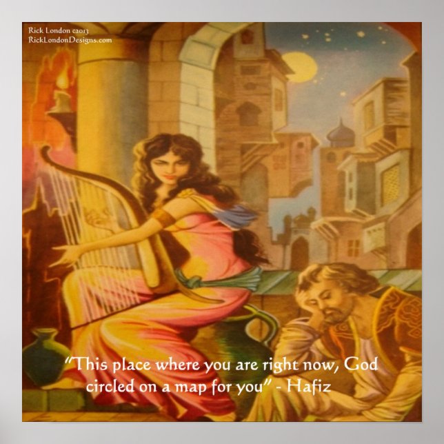 Hafiz "Círculo de Deus" Poster de citação de Sabed (Frente)