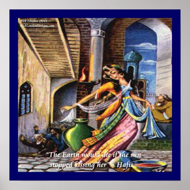 Hafiz Sun beijando a Poster de citação do amor ter (Frente)