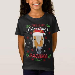 Haflinger Horse Este é o meu Natal Camisa do Pajam