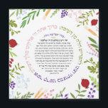 Hafrashat Challah Yehi Ratzon Bênção<br><div class="desc">Um belo Magneta com o texto de cheio da Bênção Hebraica disse quando 'Tomando Challah' rodeado por florais, grãos e frutas modernas de Israel. É sempre bom ter essa Bênção à mão na cozinha onde ela será usada. Perfeito como um pequeno favor para levar para casa em um Assar de...</div>
