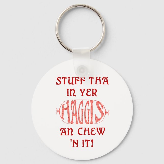 Haggis Funny Chaveiro escocês (Frente)