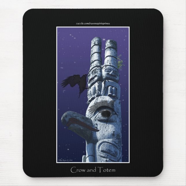 Haida Primeira Nação Totem Pole & Crow Mousepad (Frente)