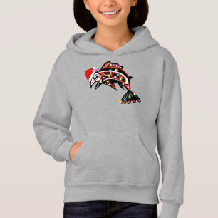 Haida Salmon Spirit Animal Com Luzes De Natal