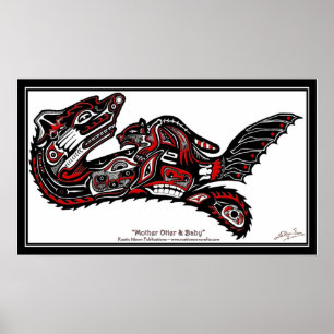 "HAIDA SPIRIT" Impressão de Arte Otter ao estilo d
