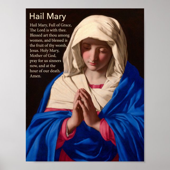 Hail Mary Prayer Poster (Frente)