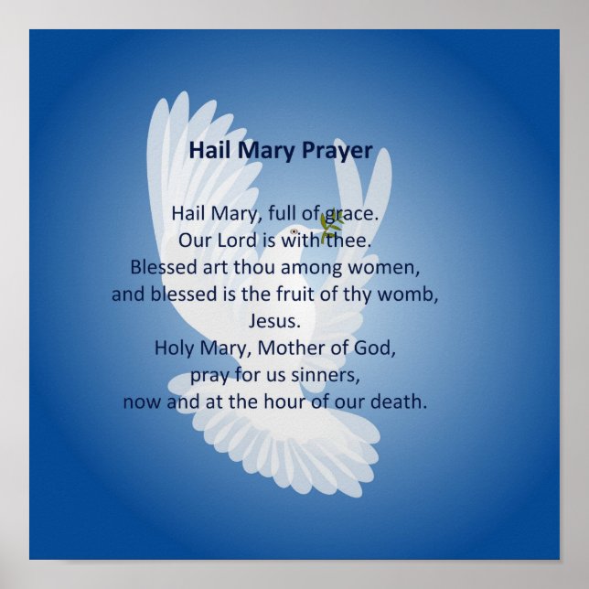 Hail Mary Prayer Poster (Frente)