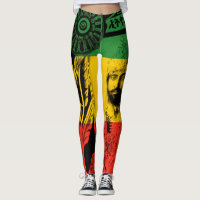 Haile Selassie Leggings Lion de Judah Design
